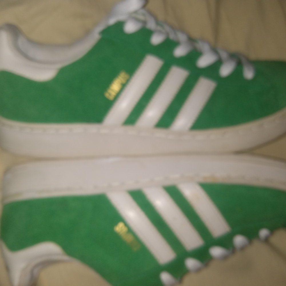 adidas Green and White Sneakers